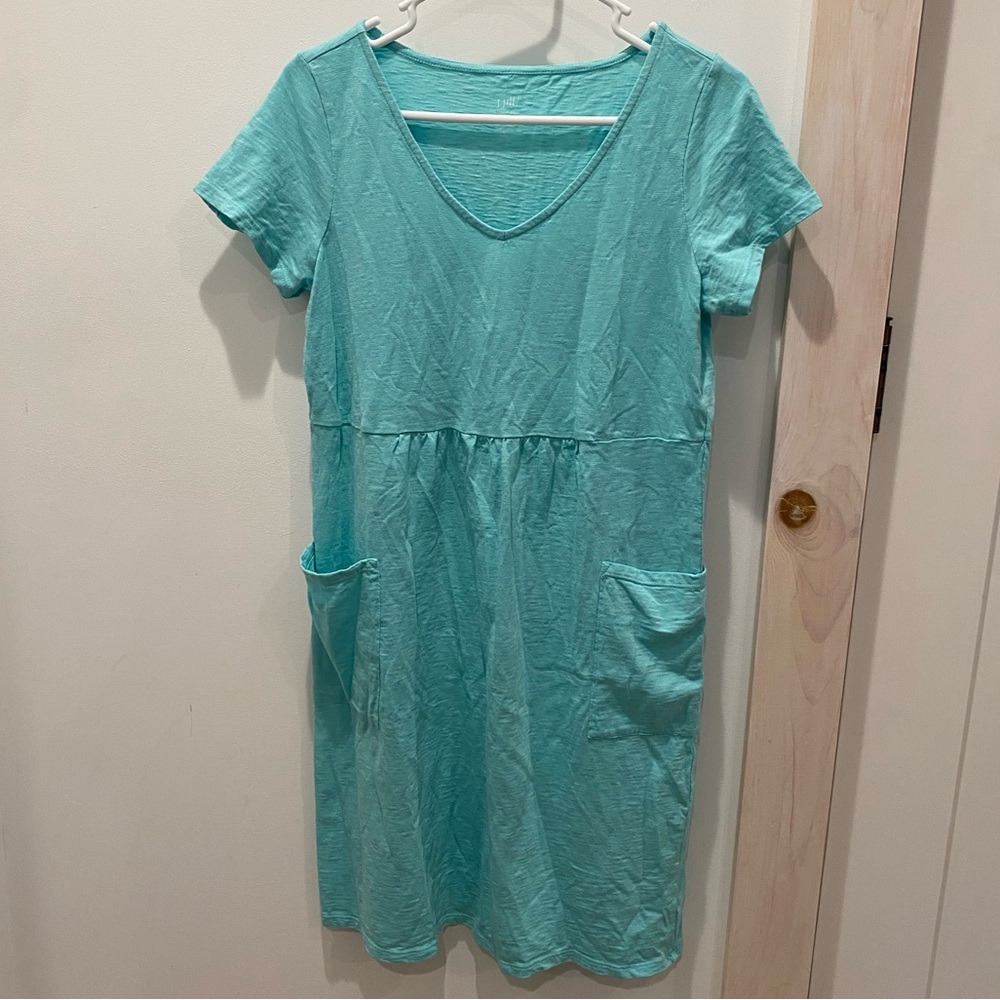 J Jill Aqua Dress Sz. S Pockets